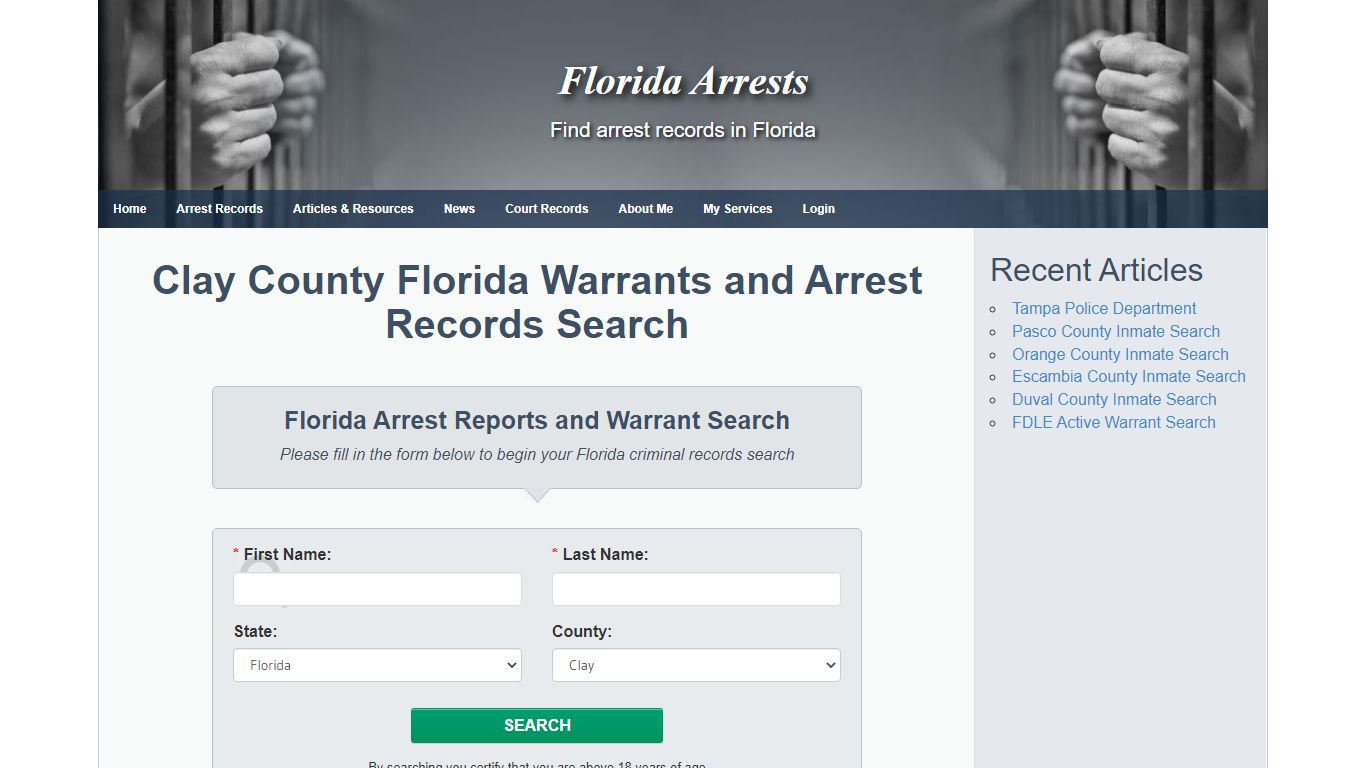 Clay County Florida Warrants and Arrest Records Search ...